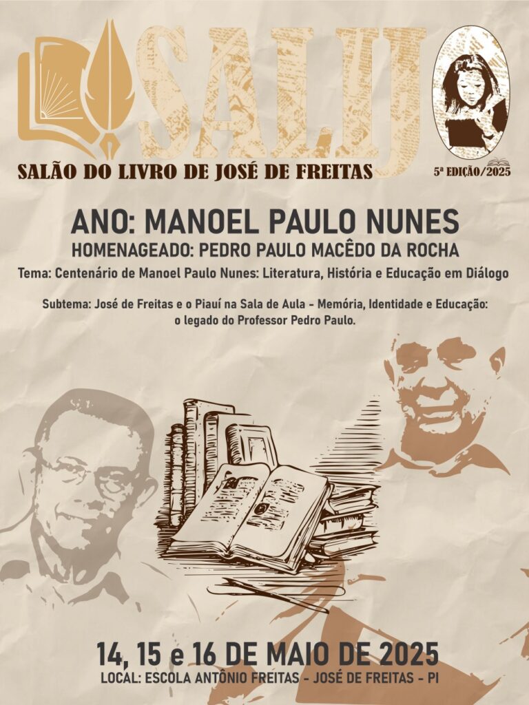 SALIJO 2025: V Salão do Livro de José de Freitas acontece nos dias 14, 15 e 16 de maio 1 9d6beb7c 9b52 47d5 84c2 6a915731a7fc