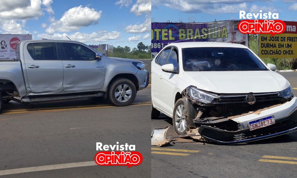 Caminhonete de Empresária e Mãe de Vereador é Atingida por Carro em Colisão na PI-113 2 acidente carros