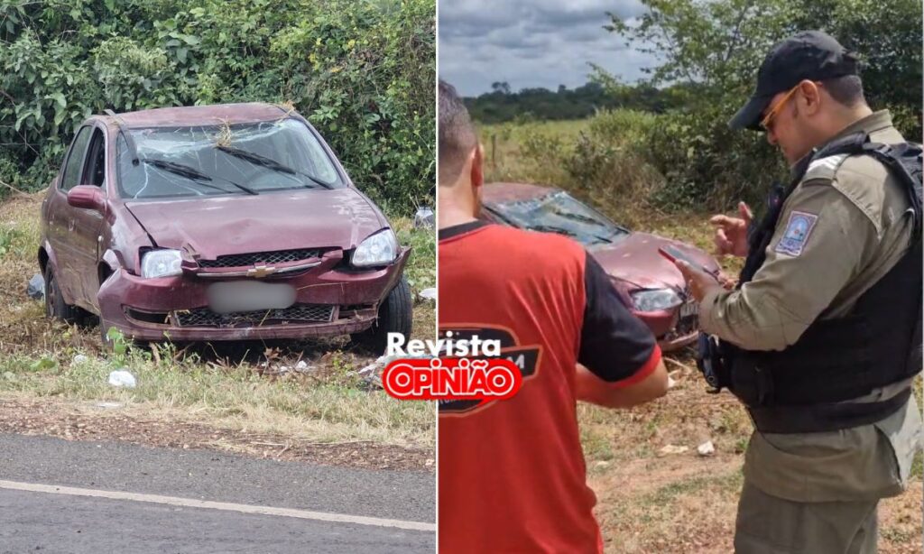 Mecânico Capota Carro Durante Teste na Saída de José de Freitas 1 carro cpaota 2