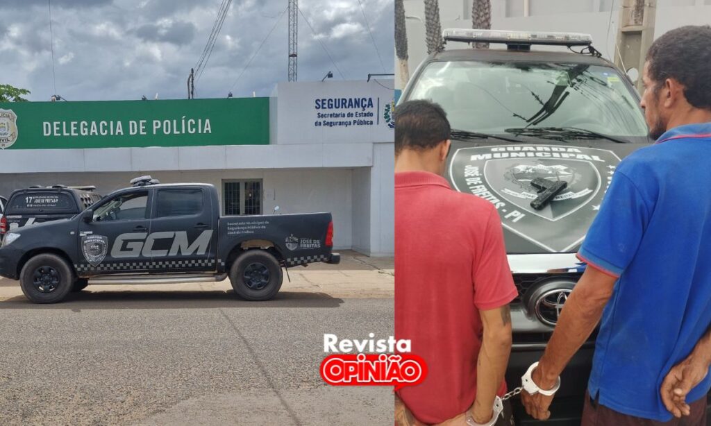 Dupla que assaltou casal é presa em José de Freitas - Um dos suspeito é acusado de arrombamentos na cidade 2 dupla assaltantes 1 1
