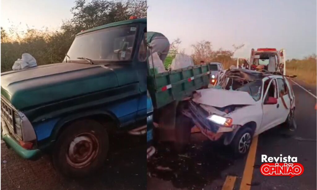 Acidente entre D20 e Corsa deixa mulher ferida em José de Freitas 2 acidente madrugada