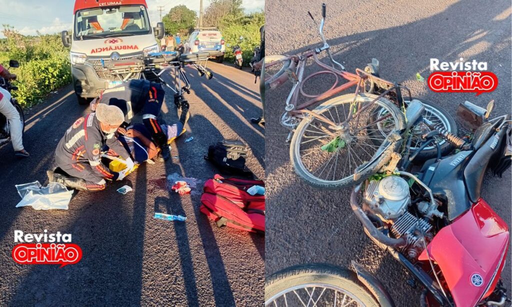 Acidente moto e bicicleta 1