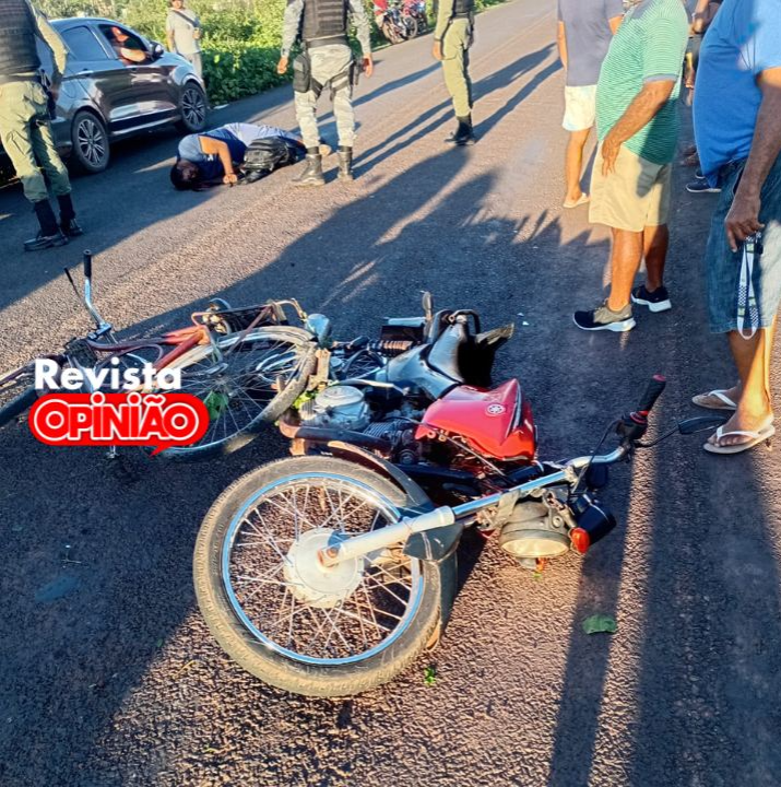 Acidente moto e bicicleta 1