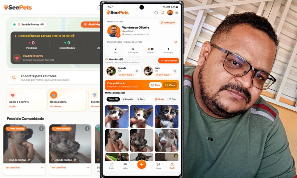 De José de Freitas para o mundo: SeePets transforma ideia de quase dez anos em rede de proteção animal Capa Seepets